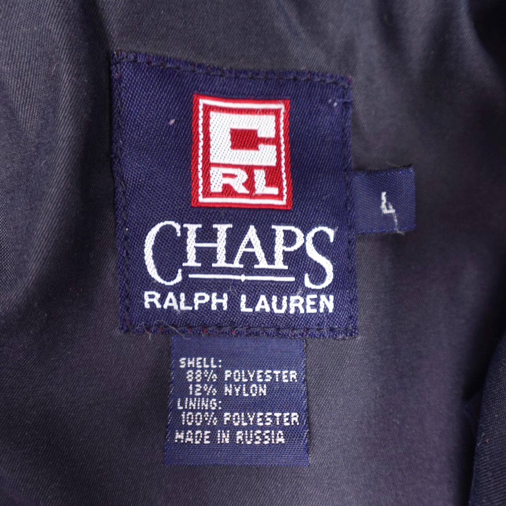 Chaps VINTAGE Chaps Ralph Lauren Jacket Mens L Blue Full Zip Windbreaker Crest Logo 90s Retro Size US L / EU 52-54 / 3 - 2 Thumbnail