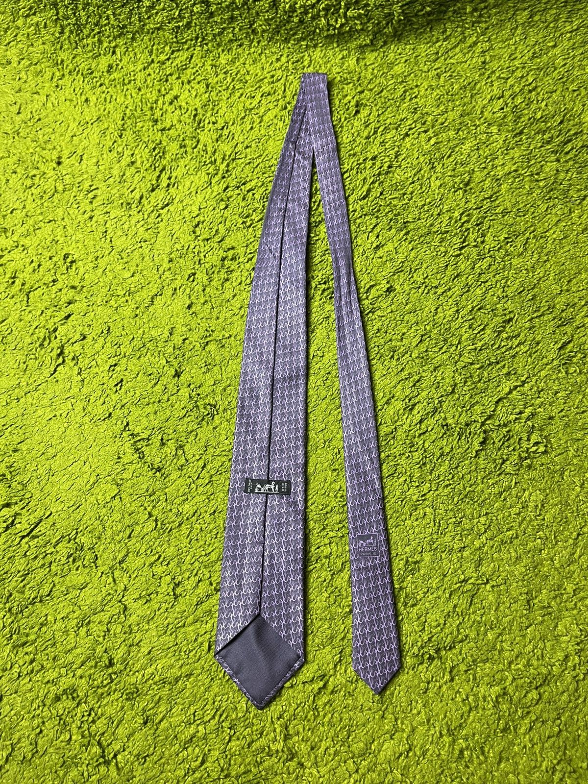 Hermes Hermes monogram silk tie Size ONE SIZE - 2 Thumbnail