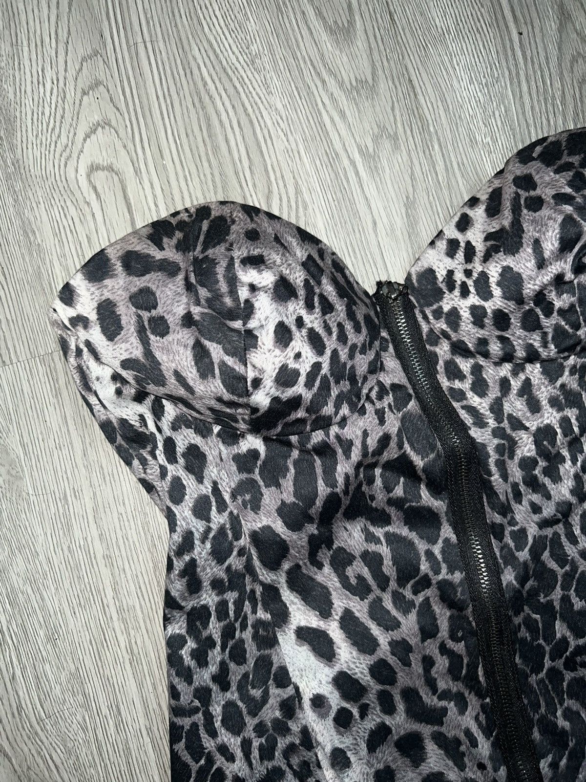 Japanese Brand Vintage Y2K Leopard strapless dress 🖤🐆 Size M / US 6-8 / IT 42-44 - 7 Thumbnail