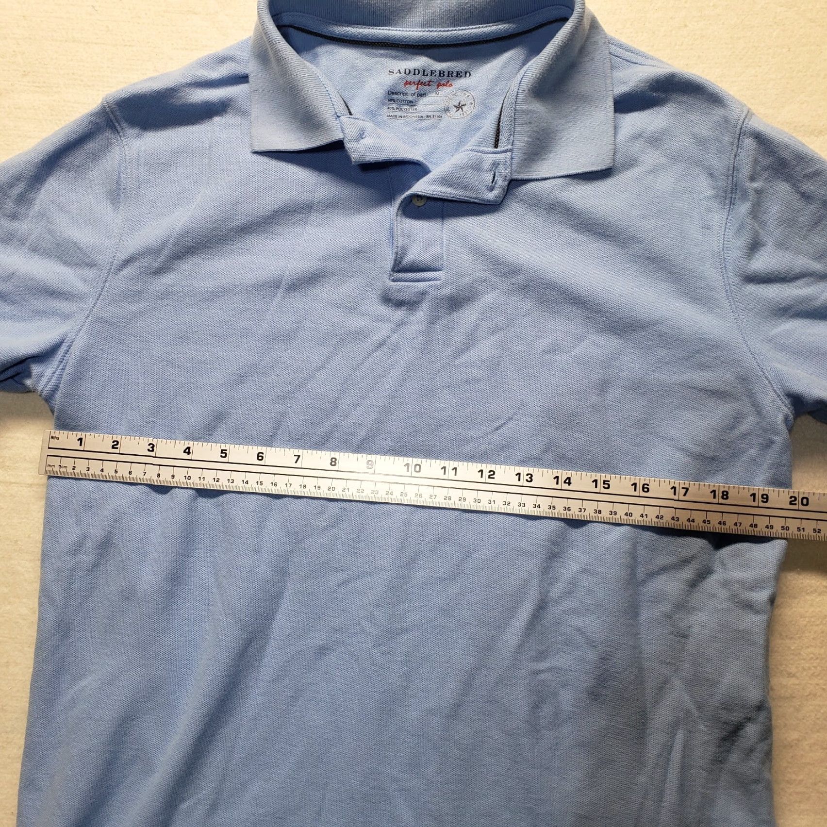 Vintage Saddlebred Polo Shirt Blue Solid Short Sleeve Adult Men M Casual Shirt Polo Shirt Mens Size US M / EU 48-50 / 2 - 4 Thumbnail