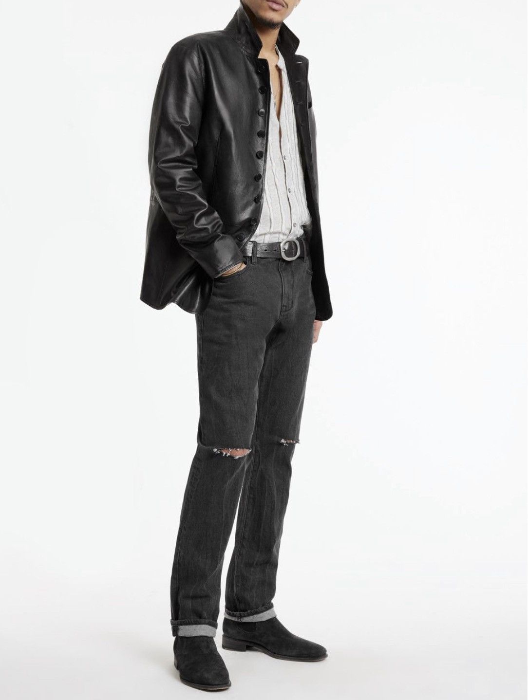 John Varvatos Woodward leather jacket. 50 Size US M / EU 48-50 / 2 - 4 Thumbnail