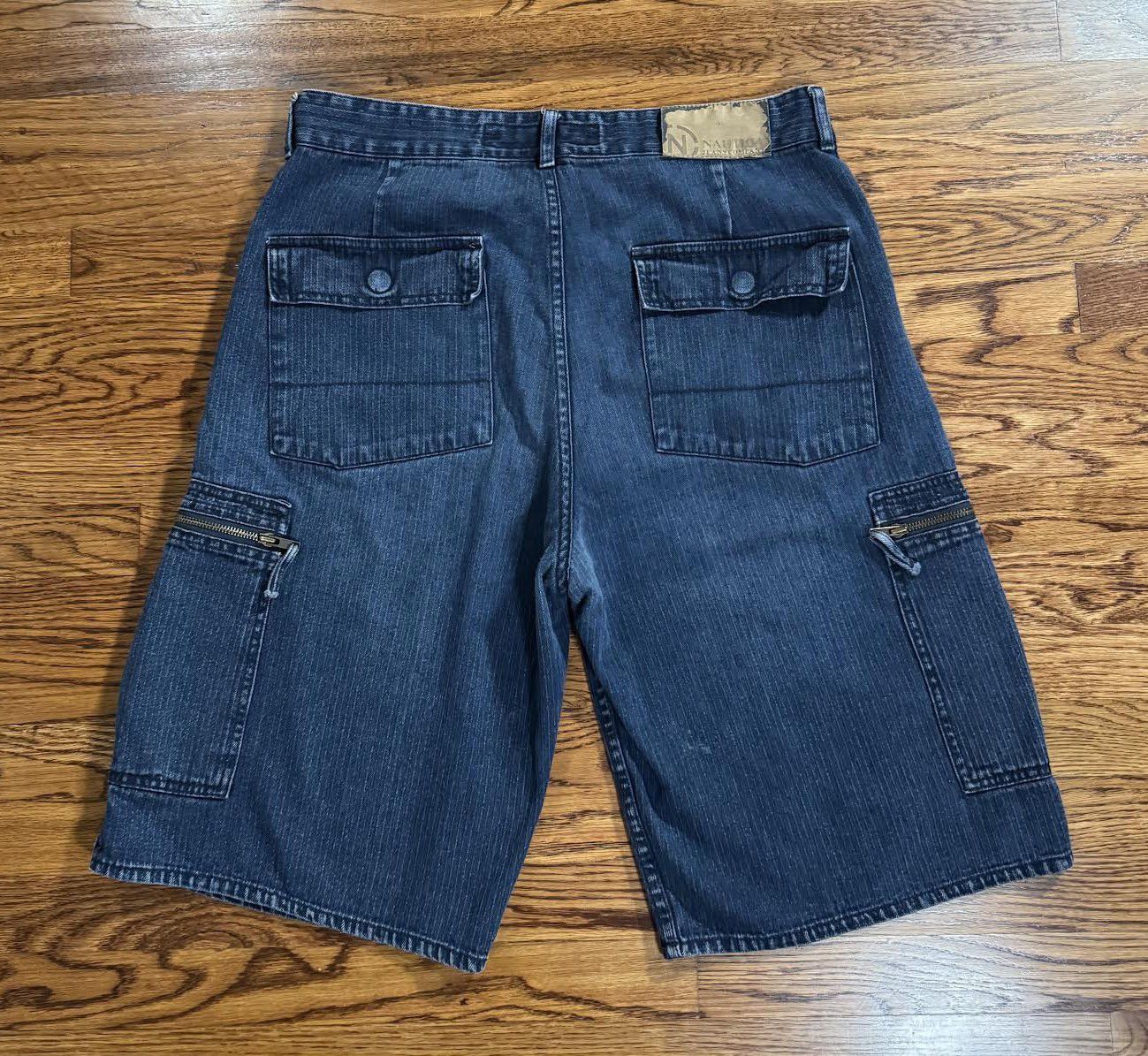 Nautica Vintage Nautica Jeans Company Striped Denim Shorts (Size 34) Size US 34 / EU 50 - 3 Thumbnail