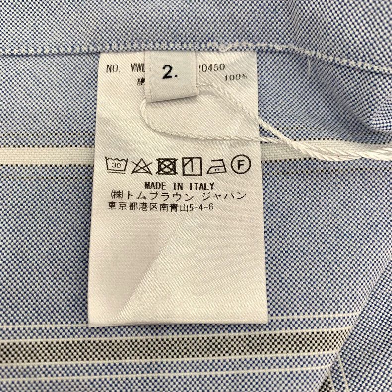 Thom Browne Thom Browne Blue striped lapel single-breasted cotton long- Size US M / EU 48-50 / 2 - 7 Thumbnail