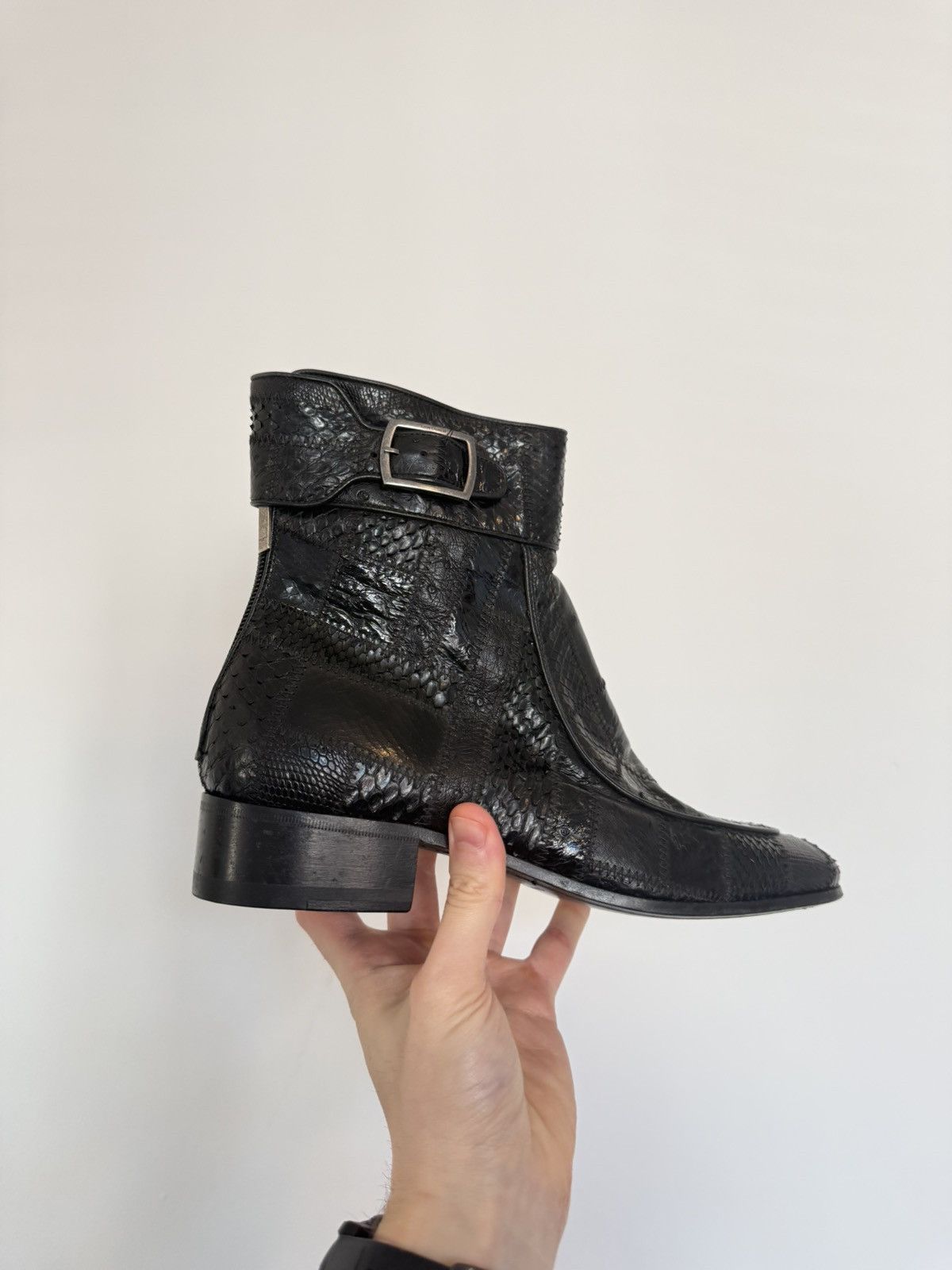 Saint Laurent Paris Saint Laurent Miles Python snakeskin boots Size US 7 / EU 40 - 5 Thumbnail
