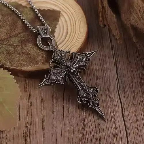 VIBE Gothic Skeleton Cross Necklace Size ONE SIZE - 5 Thumbnail