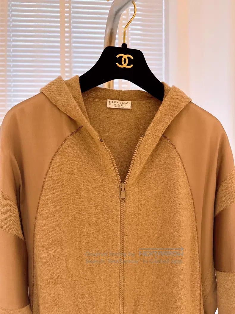 Brunello Cucinelli Brunello Cucinelli Caramel Color Silk Satin and Cashmere B Size XS / US 0-2 / IT 36-38 - 2 Thumbnail