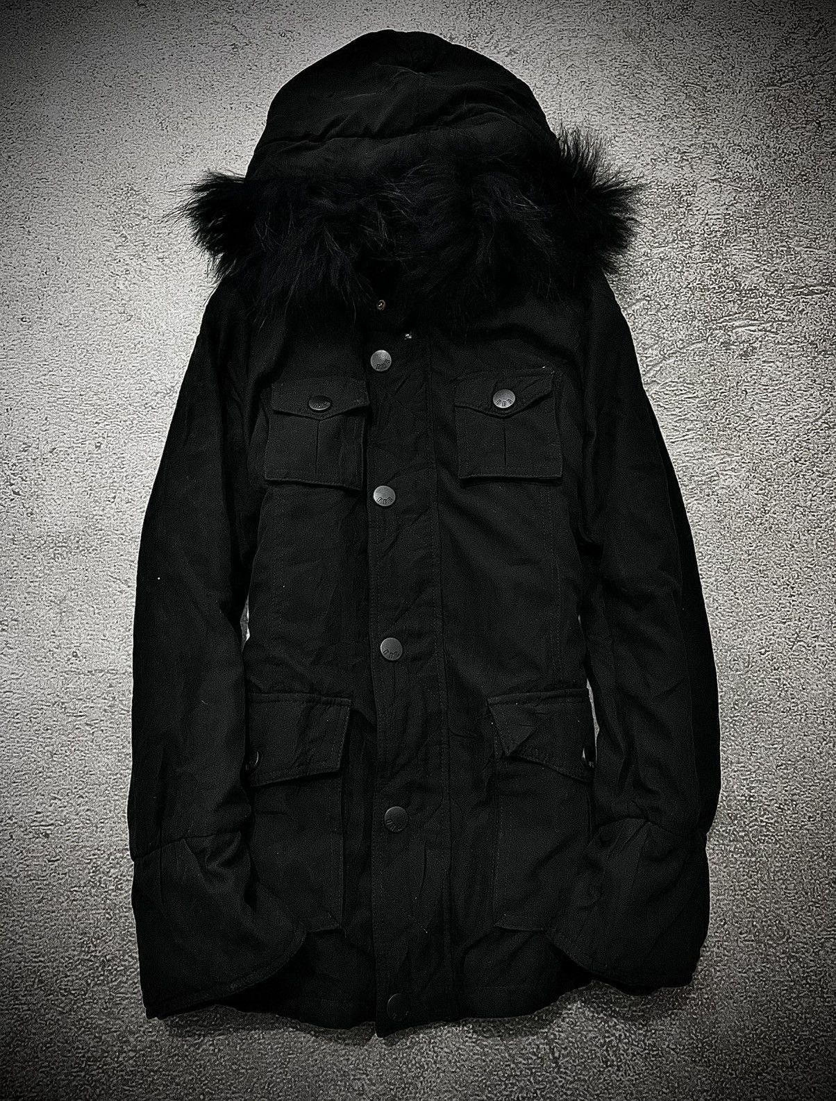 Japanese Brand Vintage Japanese Durer Multi Pocker Gothic Fur Hood Jacket Size US M / EU 48-50 / 2 - 2 Thumbnail