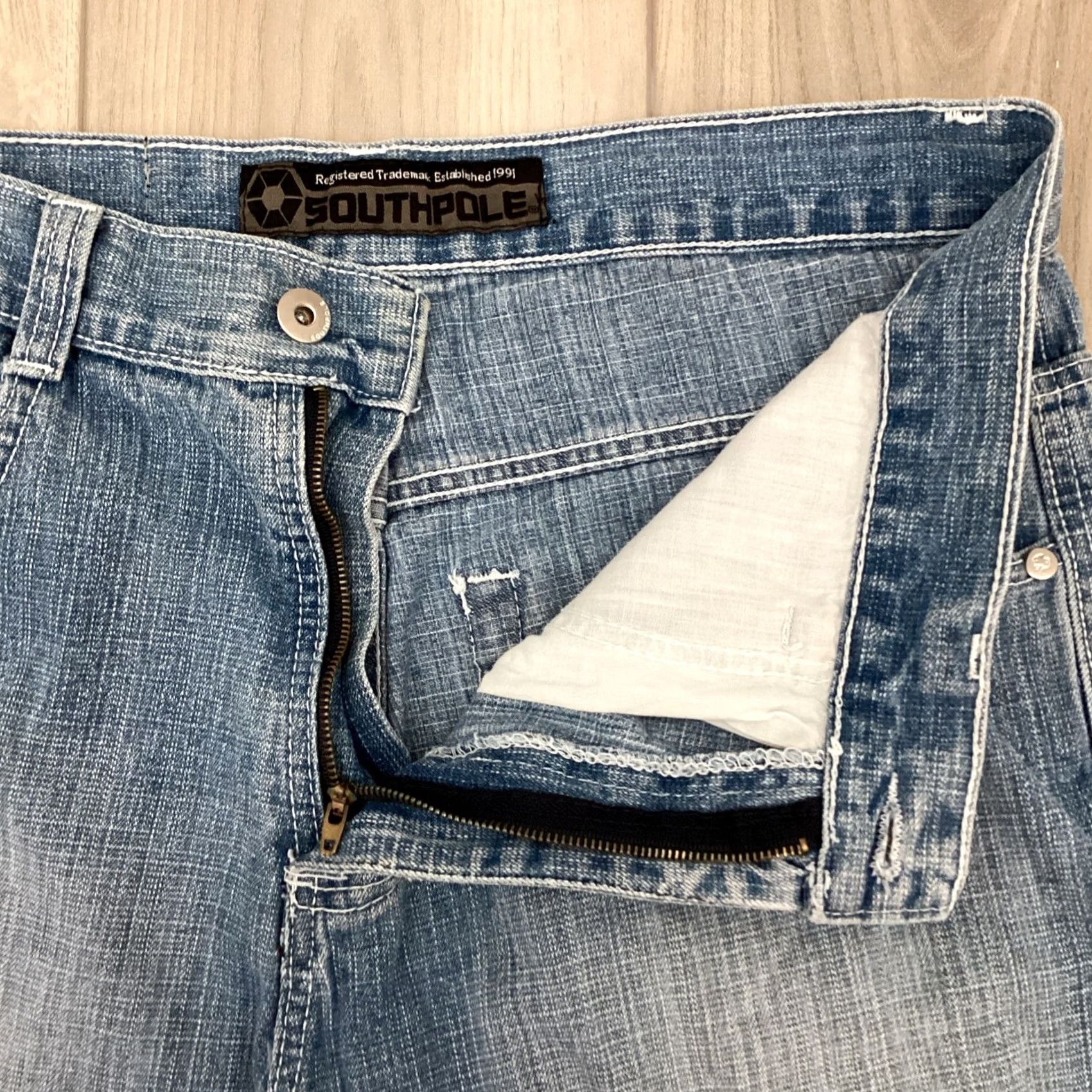 Southpole VINTAGE Southpole Jeans Men’s 34x29 Blue Denim Light Wash Y2K Grunge Hip Hop Black Tab Size US 34 / EU 50 - 5 Thumbnail