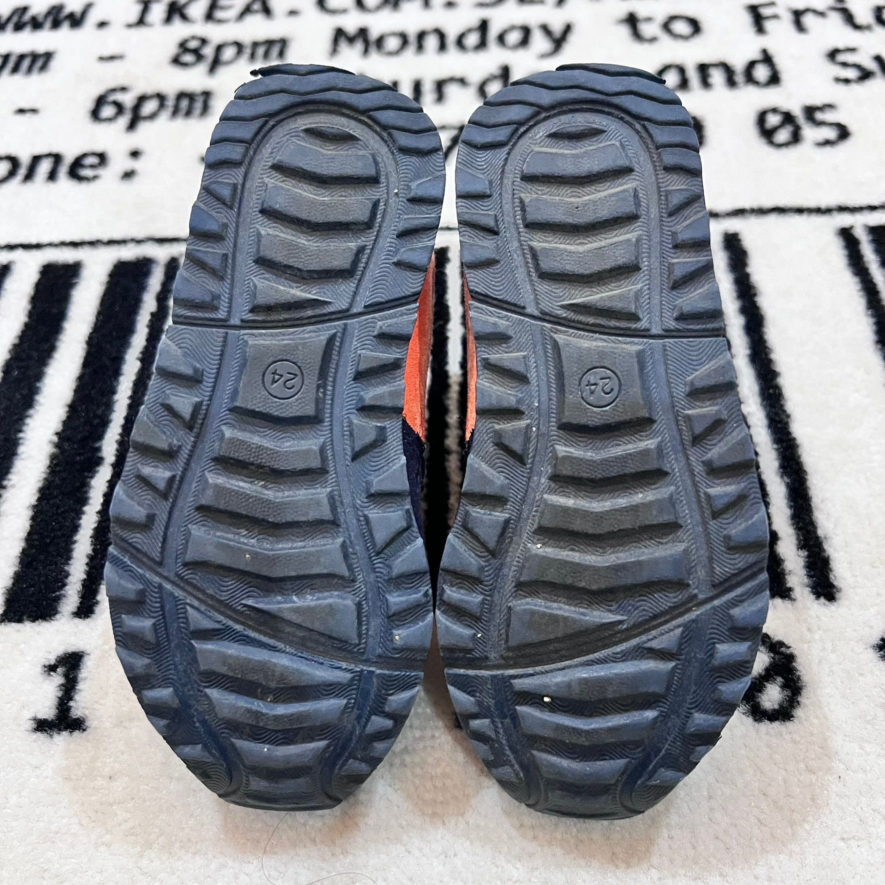 Zara Zara Navy Blue Orange Velcro Strap Toddler Shoes Size US 7.5 / EU 40-41 - 5 Thumbnail
