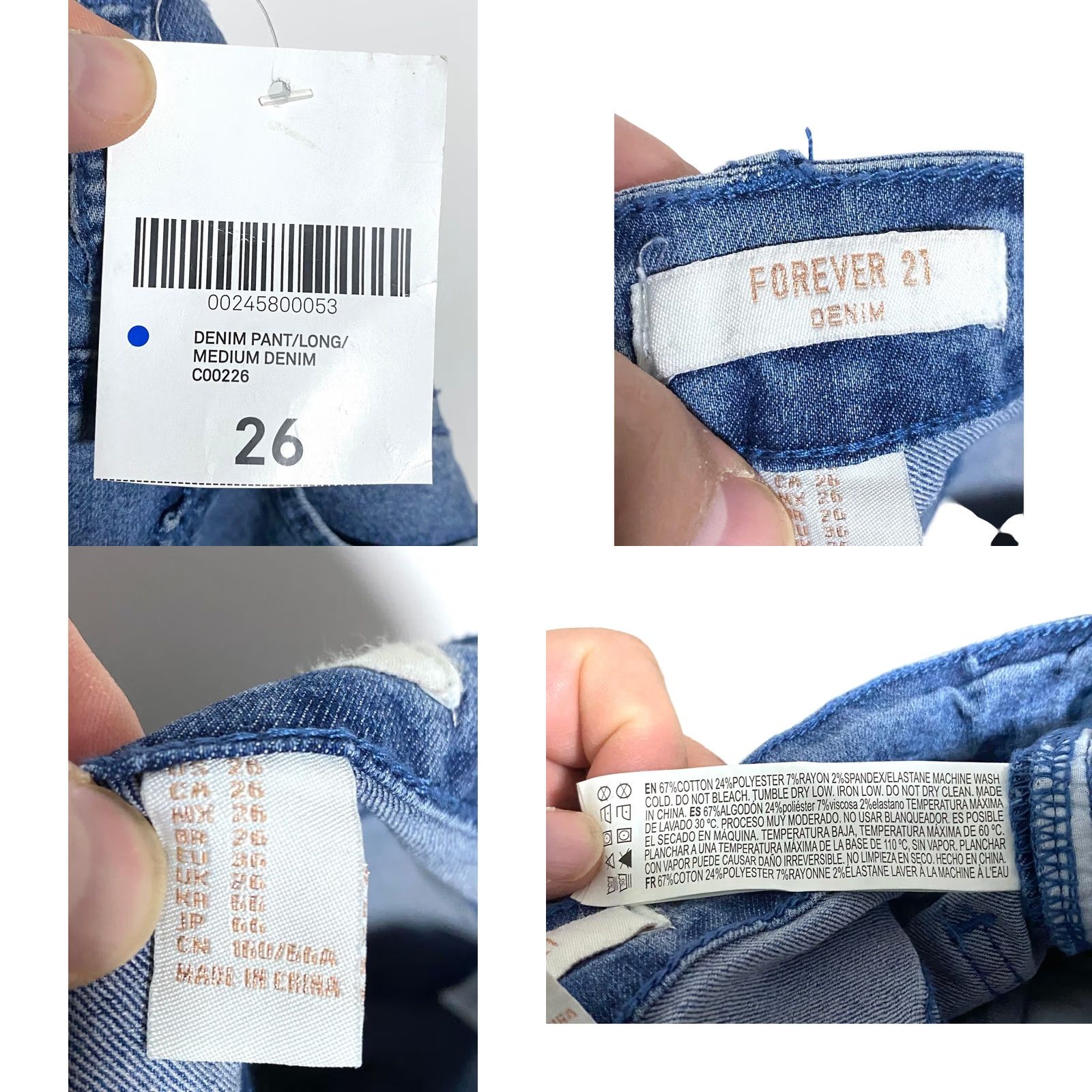 Forever 21 Forever 21 Mid Rise Skinny Jeans Womens 26 Denim Slim Jeans NWT Blue 5-Pocket Casual Preppy Size 26" / US 2 / IT 38 - 8 Thumbnail