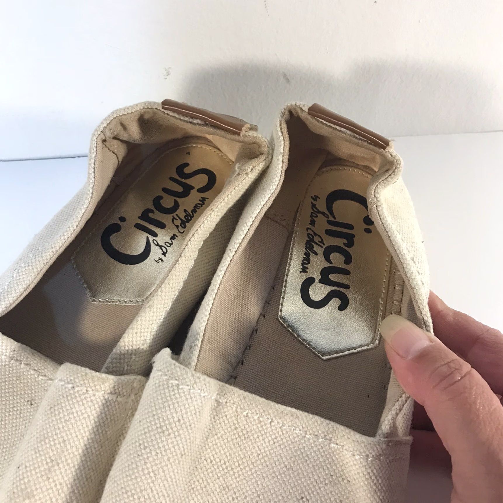 Vintage VINTAGE Circus Sam Edelman Cream Canvas Flat Espadrilles Womens Size 10M Summer Casual Platform Size US 10 / IT 40 - 3 Thumbnail