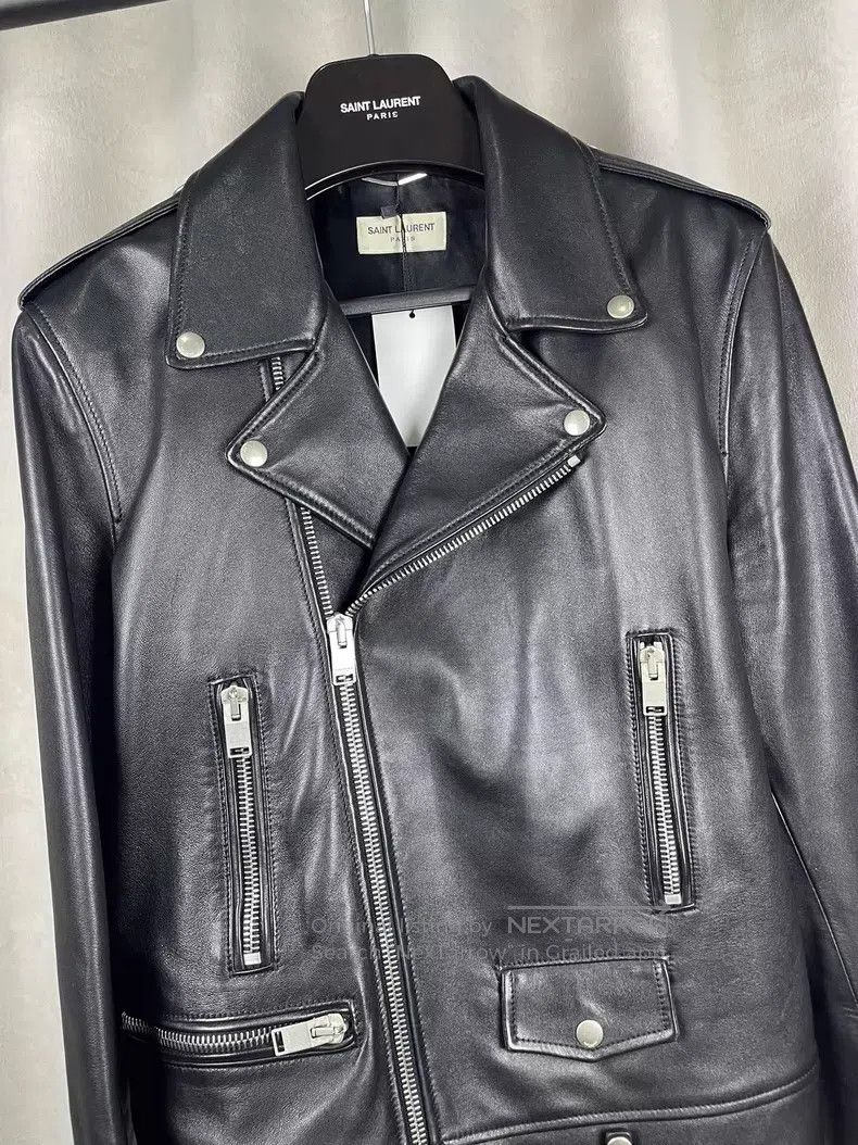Saint Laurent Paris Saint Laurent Paris Motorcycle Leather Jacket i Size US M / EU 48-50 / 2 - 3 Thumbnail