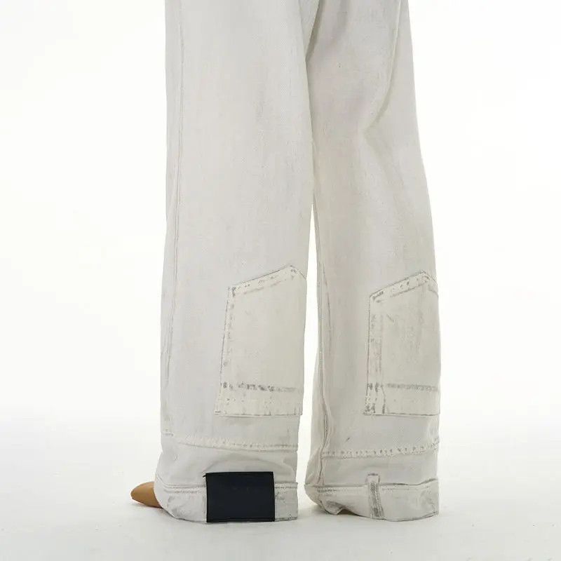 Japanese Brand × Jean Retro loose straight leg high street tie dye jeans Size US 32 / EU 48 - 5 Thumbnail