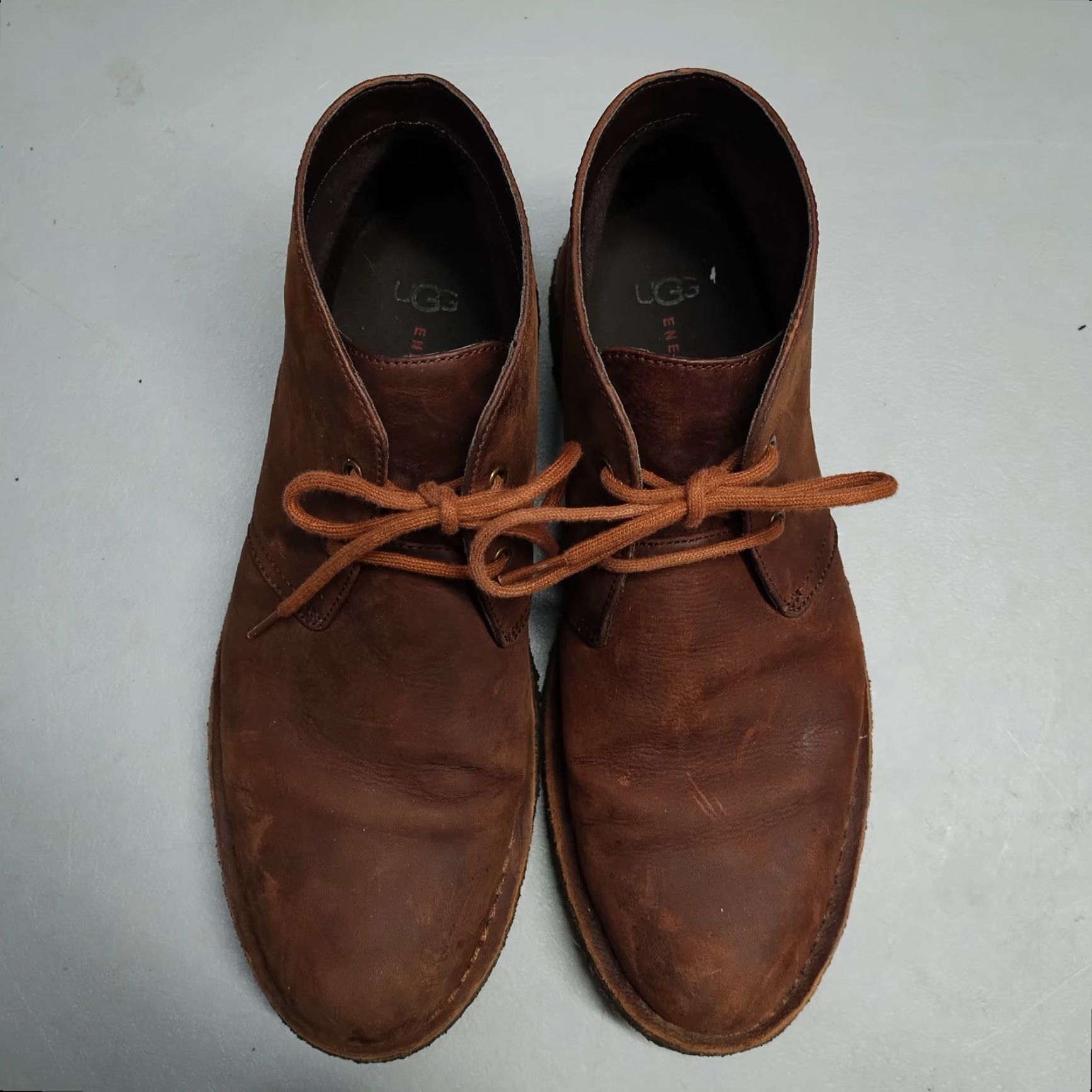 Ugg UGG Groveland Chukka Boots Mens Size 9.5 Brown Leather Cozy Lace Up 1105529 Size US 10 / EU 43 - 6 Thumbnail