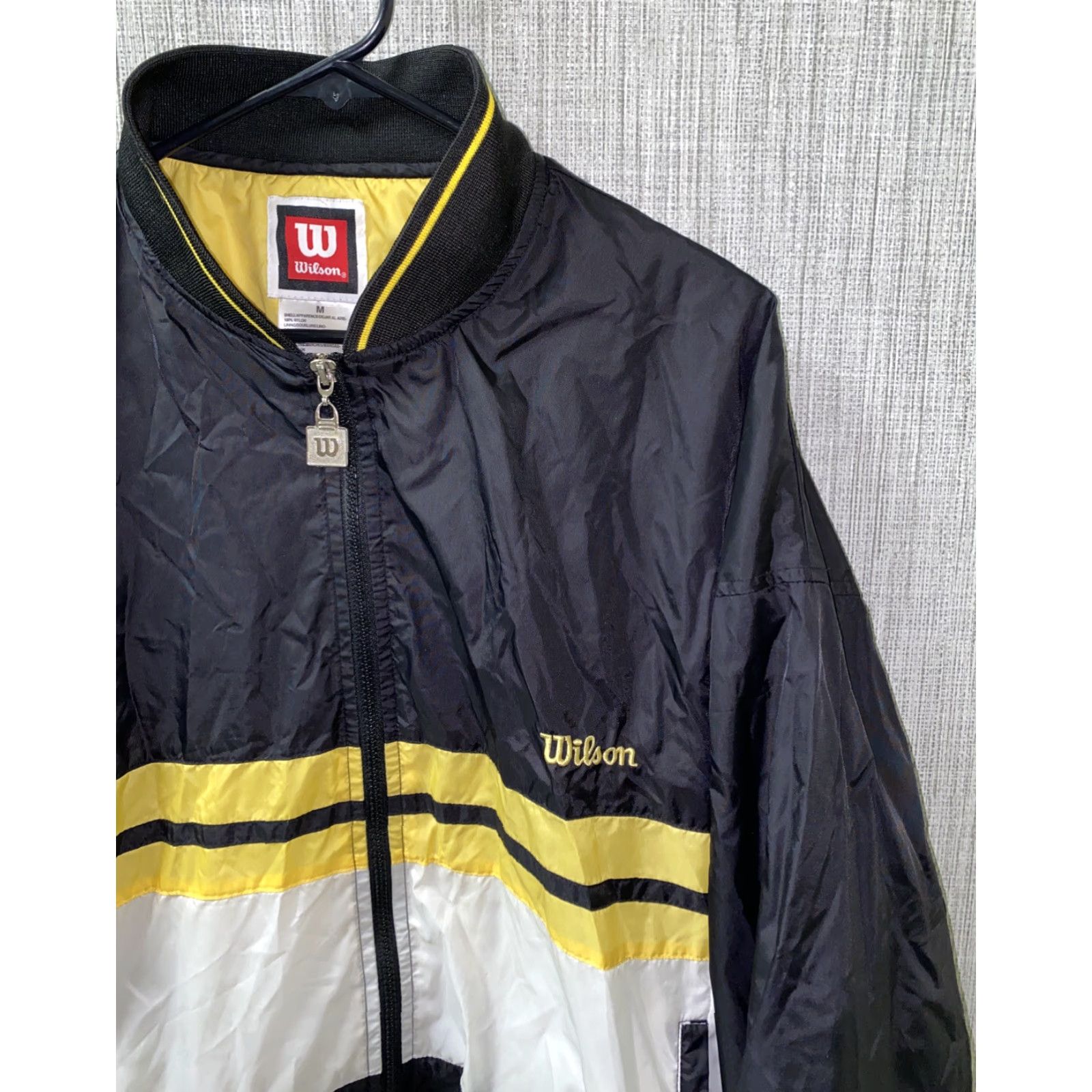 Wilson VINTAGE Wilson Black Nylon Full Zip Water Resistant Rain Jacket Adult Medium Size US M / EU 48-50 / 2 - 2 Thumbnail