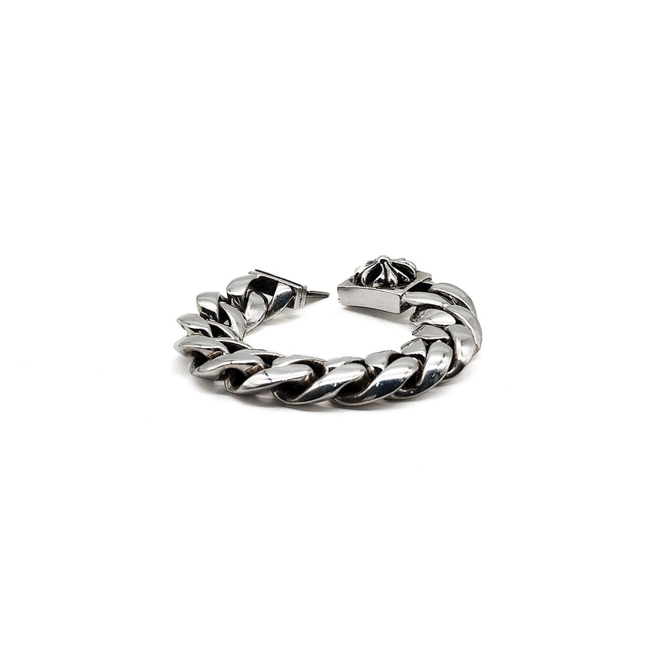 Chrome Hearts Chrome Hearts Silver Plus Cross Cuban Link ID Bracelet Size ONE SIZE - 3 Thumbnail