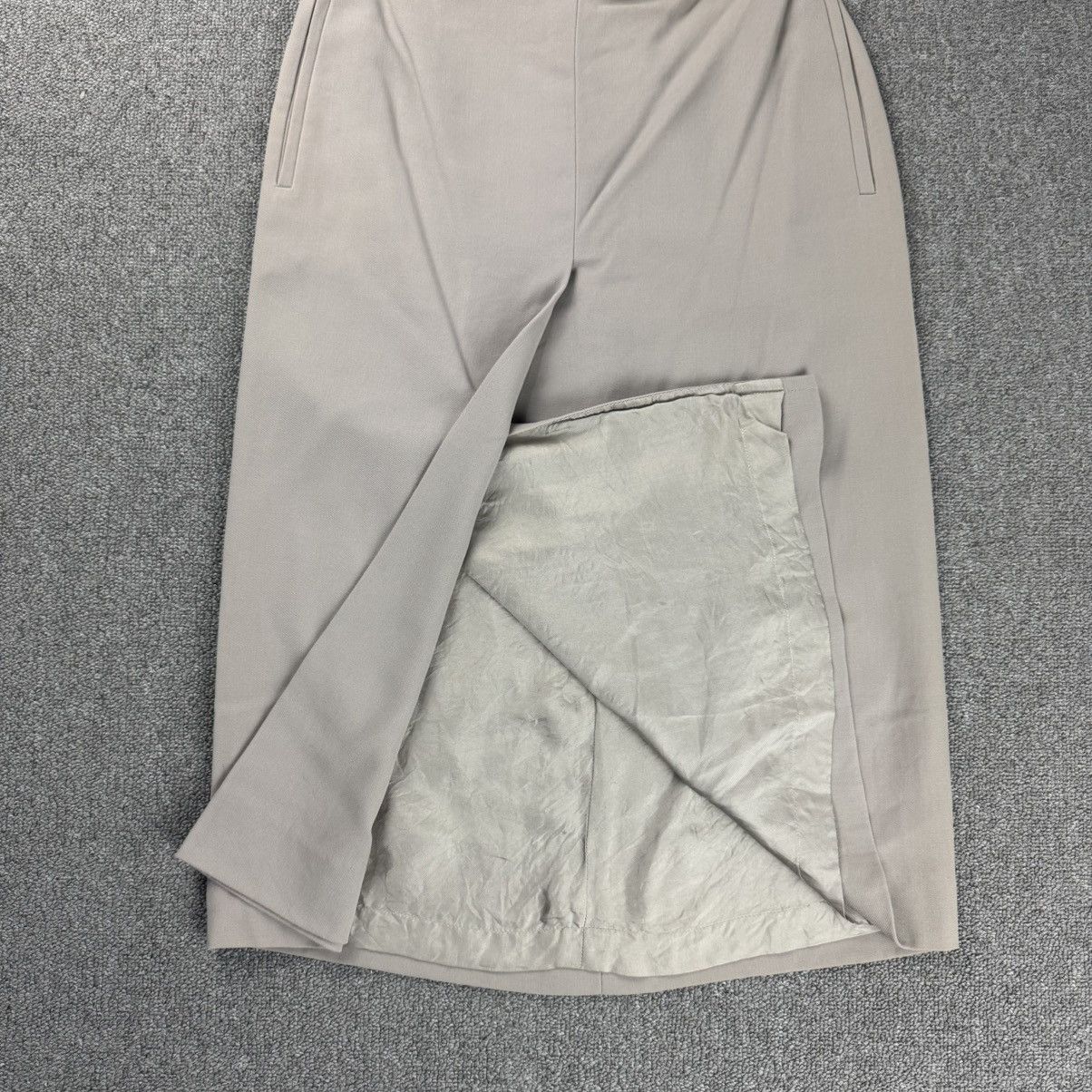 Hermes × Maison Margiela Hermes - Margiela Era - Spring 1999 Beige - Midi Wool Skirt Size 26" / US 2 / IT 38 - 4 Thumbnail