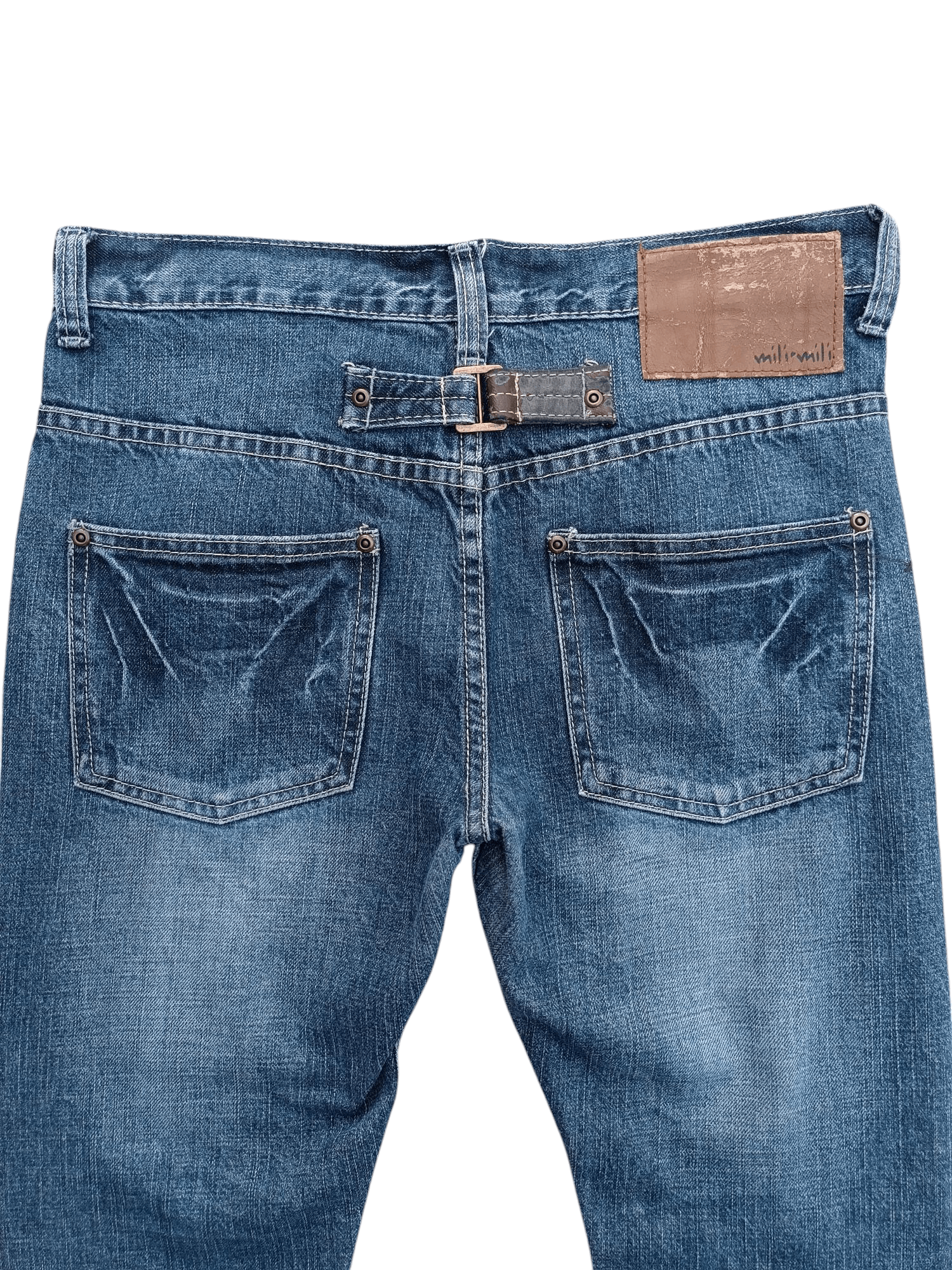 Japanese Brand Japanese Brand Mili Mili Whiskers Faded & Buckle Jeans E231 Size US 32 / EU 48 - 7 Thumbnail