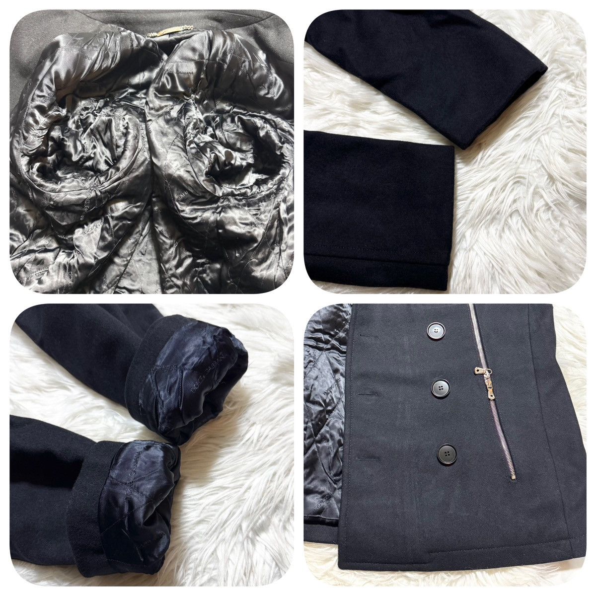 Dolce & Gabbana Dolce & Gabbana runway W-ZIP Melton peacoat black 46 Size US S / EU 44-46 / 1 - 17 Thumbnail
