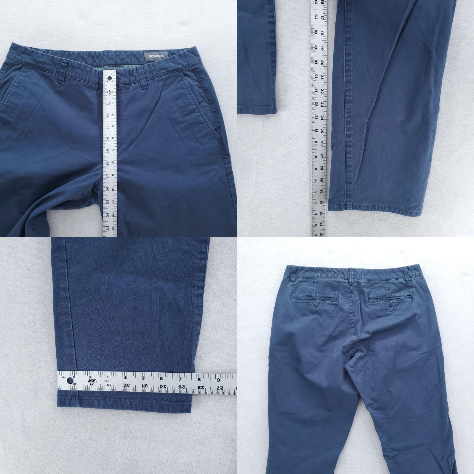Bonobos VINTAGE Bonobos Chino Pants Mens 36x32 Navy Slim Stretch Casual Welt Pockets Preppy Work Size US 36 / EU 52 - 8 Thumbnail