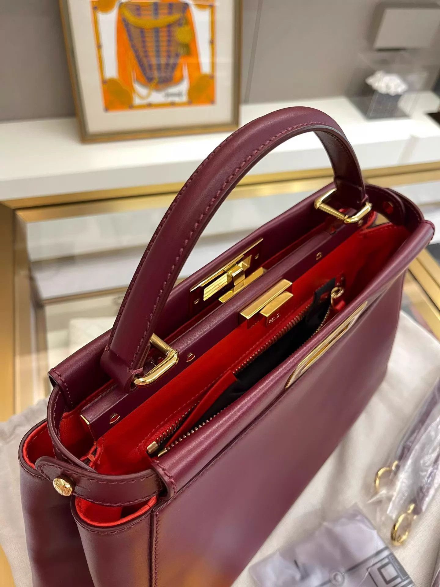Fendi Fendi Peekaboo VGC w/Dust Bag + RCvr 34x12x25 M876 Size ONE SIZE - 2 Thumbnail