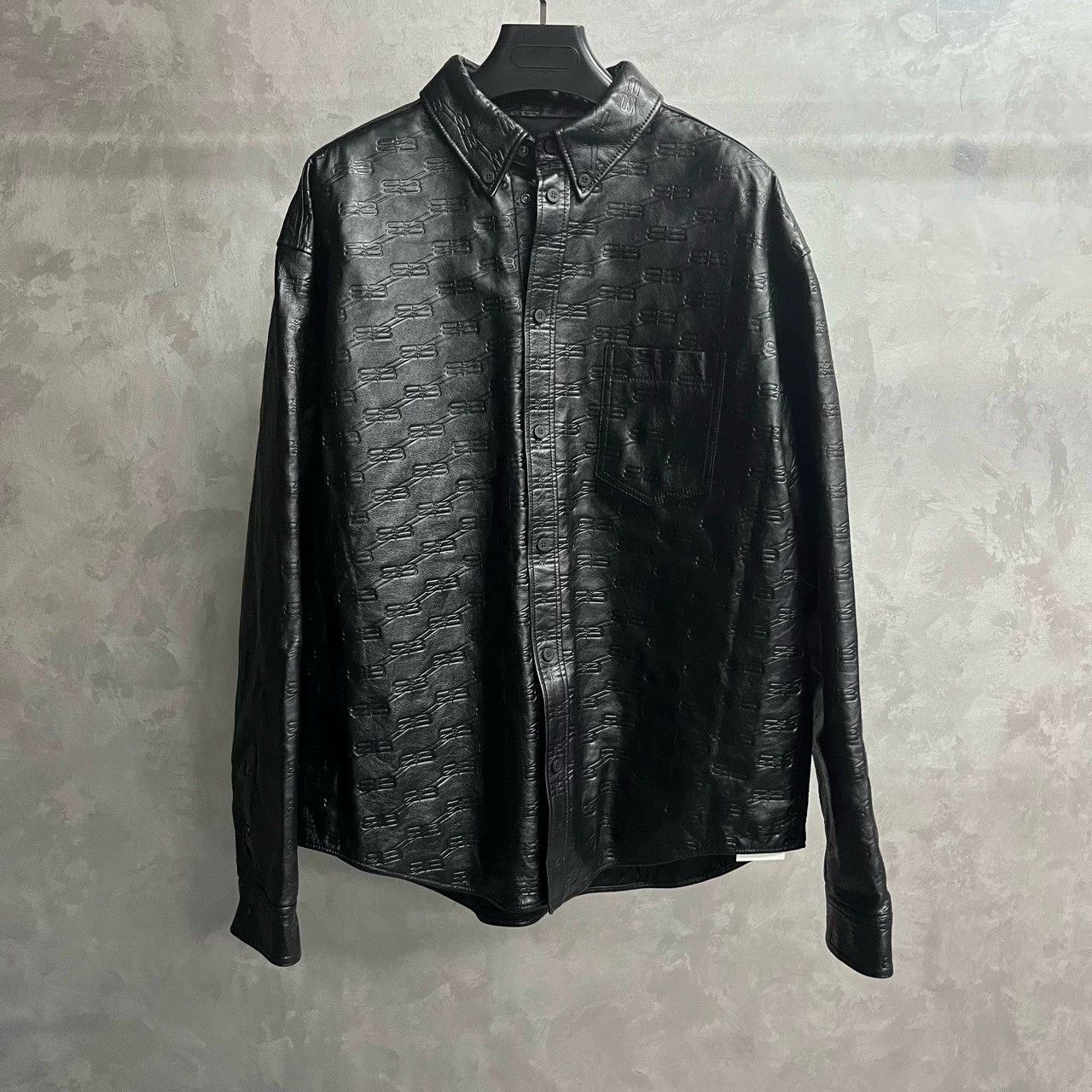 Balenciaga Balenciaga Black Logo Leather Jacket Size US S / EU 44-46 / 1 - 1 Thumbnail