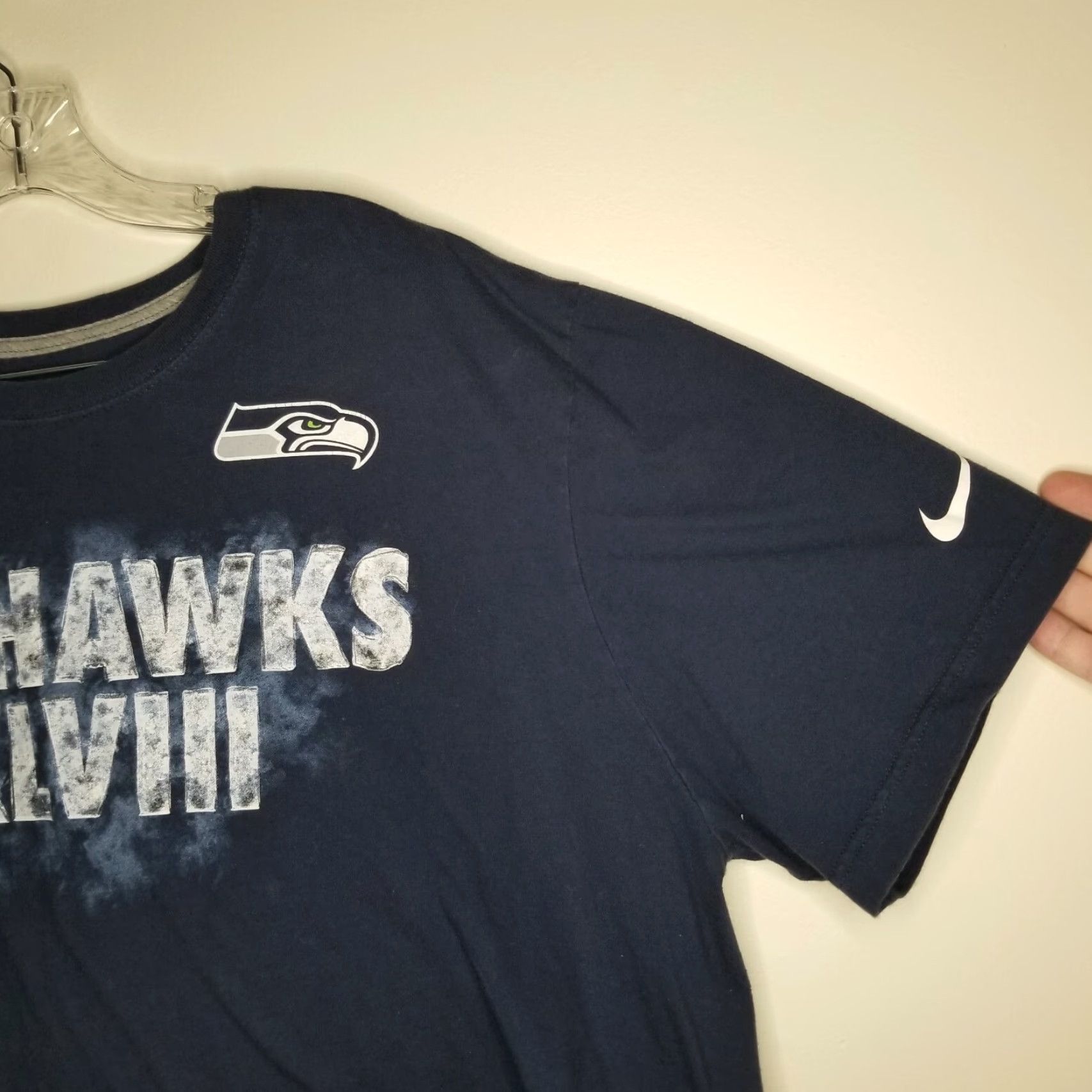 Nike Nike Sea Hawks XLVIII Mens Blue Short Sleeve T-Shirt 2XL Size Size US XXL / EU 58 / 5 - 2 Thumbnail