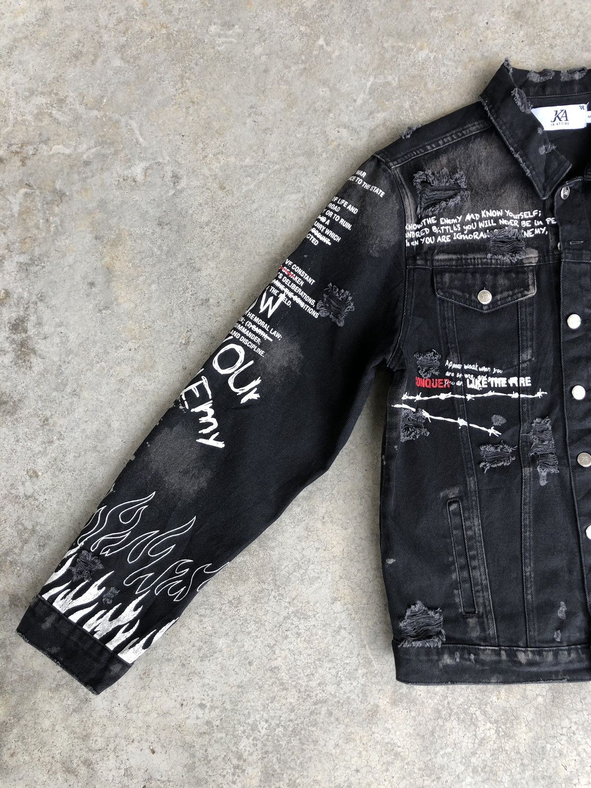 If Six Was Nine Japanese Attire Denim Jacket Broken Size US L / EU 52-54 / 3 - 3 Thumbnail