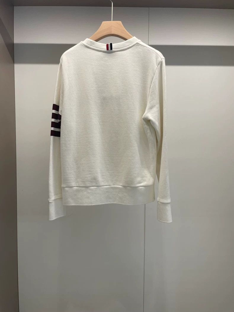 Thom Browne Thom Browne White cotton hoodie Size US XXS / EU 40 - 2 Thumbnail
