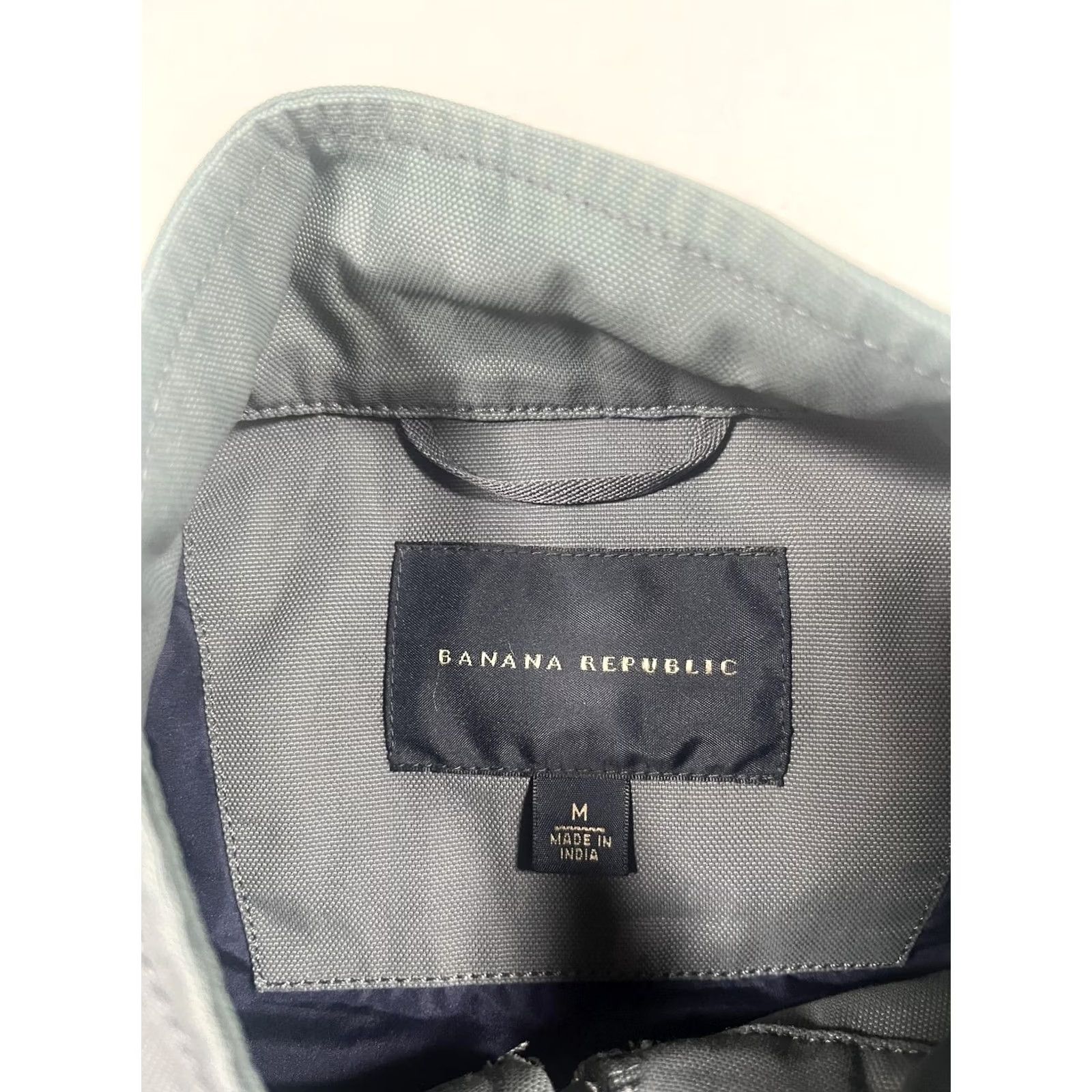 Banana Republic Banana Republic Jacket Mens M Gray Military Nylon Polyester Lined Full Zip Pockets Stand Collar Short Size US M / EU 48-50 / 2 - 3 Thumbnail