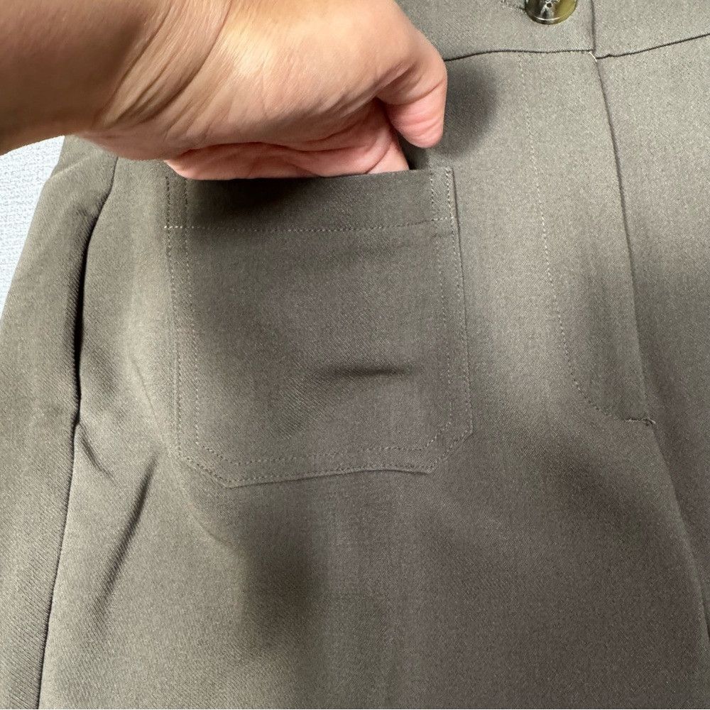 Adrianna Papell NWT New $89 Adrianna Papell Olive Wide Leg Patch Pocket Pan Size 30" / US 8 / IT 44 - 8 Thumbnail