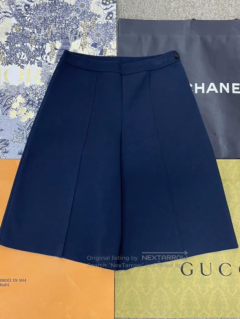 Dior Dior Blue knitted wide-leg shorts Size 25" / US 0 / IT 36 - 1 Thumbnail