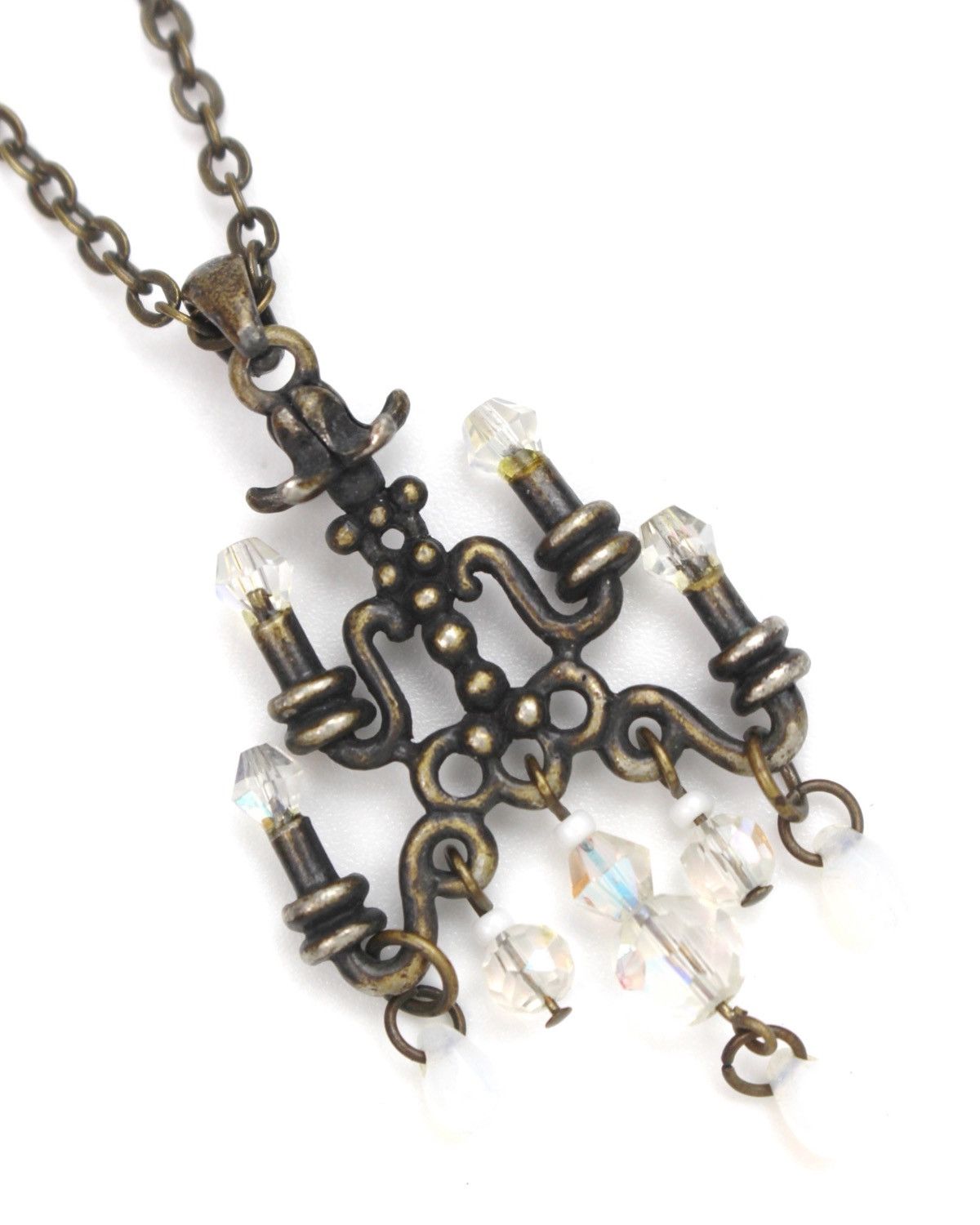 Vintage 2000S JAPANESE MADE GOTHIC REVIVAL BRASS CHANDELIER NECKLACE Size ONE SIZE - 3 Thumbnail
