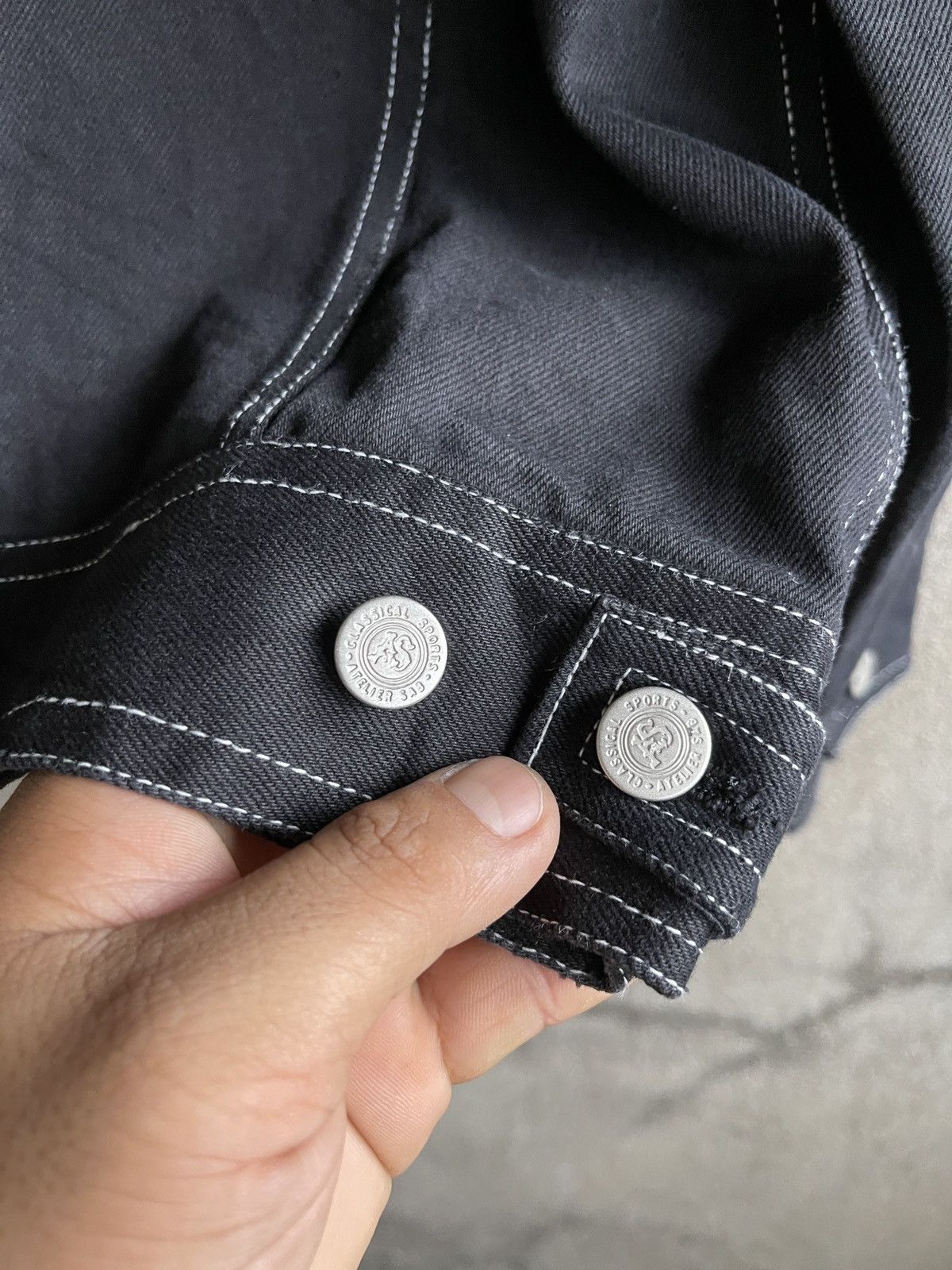 Japanese Brand Rare🔥Designer Atelier Sab Trucker Denim Jacket Size US L / EU 52-54 / 3 - 7 Thumbnail