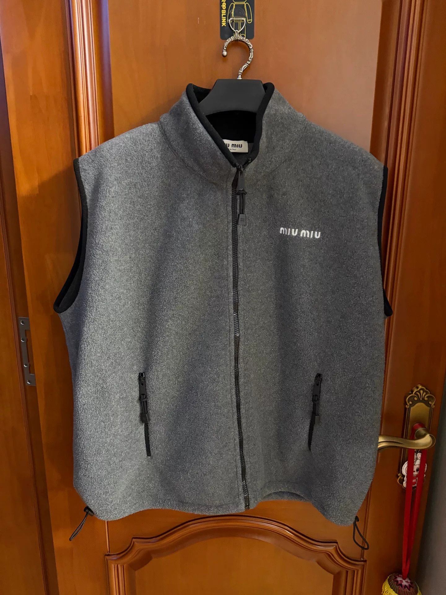 Miu Miu gray fleece zip vest size L Size L / US 10 / IT 46 - 1 Thumbnail