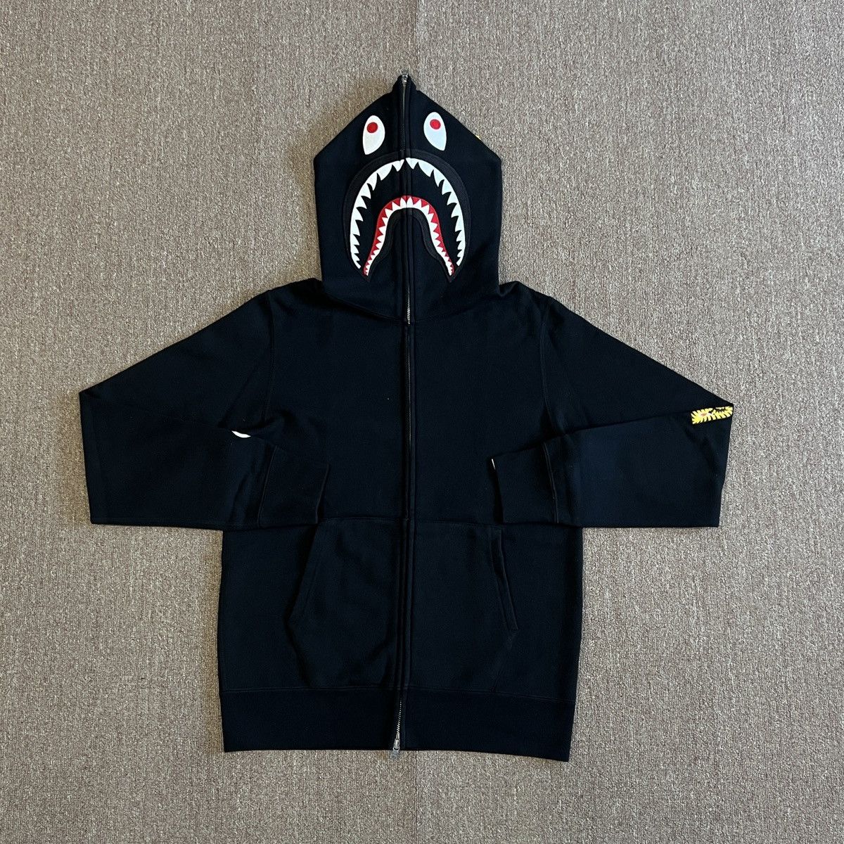 Bape Ponr Shark Hoodie Black | Grailed