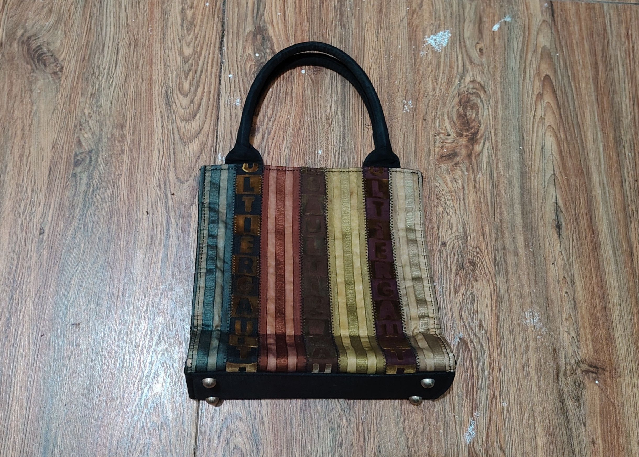 Jean Paul Gaultier JEAN PAUL GAULTIER - Multicolor Velvet Script Mini Tote Bag Size ONE SIZE - 1 Thumbnail