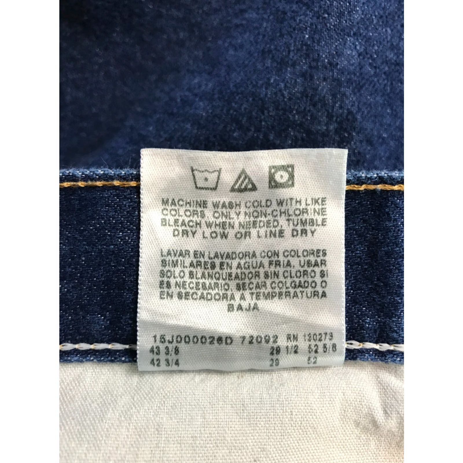 Wrangler Wrangler Jeans, Men's 42x29, Blue Denim, Pockets, Straight Leg, Regular Fit, 42x29, Jeans, Men Size US 42 / EU 58 - 6 Thumbnail