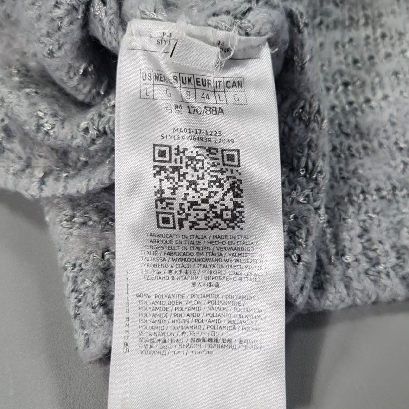 Guess GUESS Womens Jumper Grey Large Sequined Sparkle Knitted Pullover Size L / US 10 / IT 46 - 7 Thumbnail