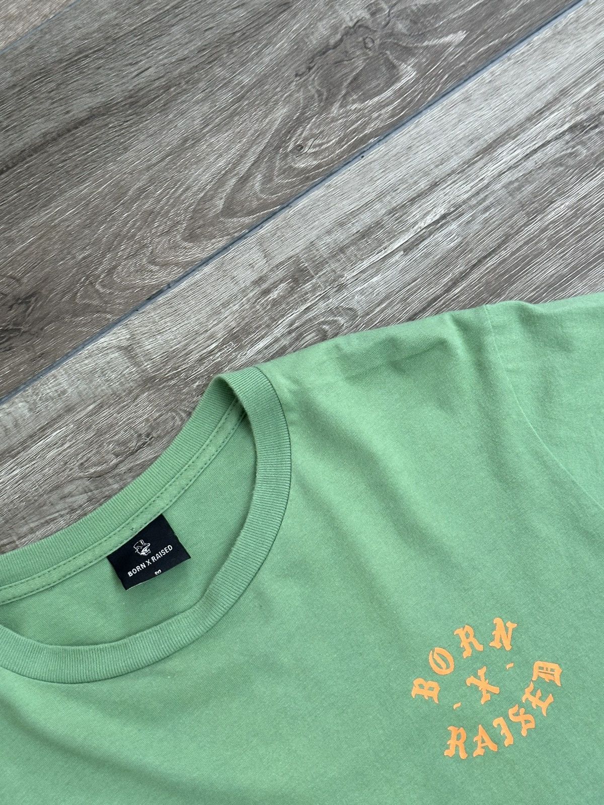 Born X Raised Born X Raised Green + Orange BXR Logo Tee Sz. Medium M Size US M / EU 48-50 / 2 - 4 Thumbnail