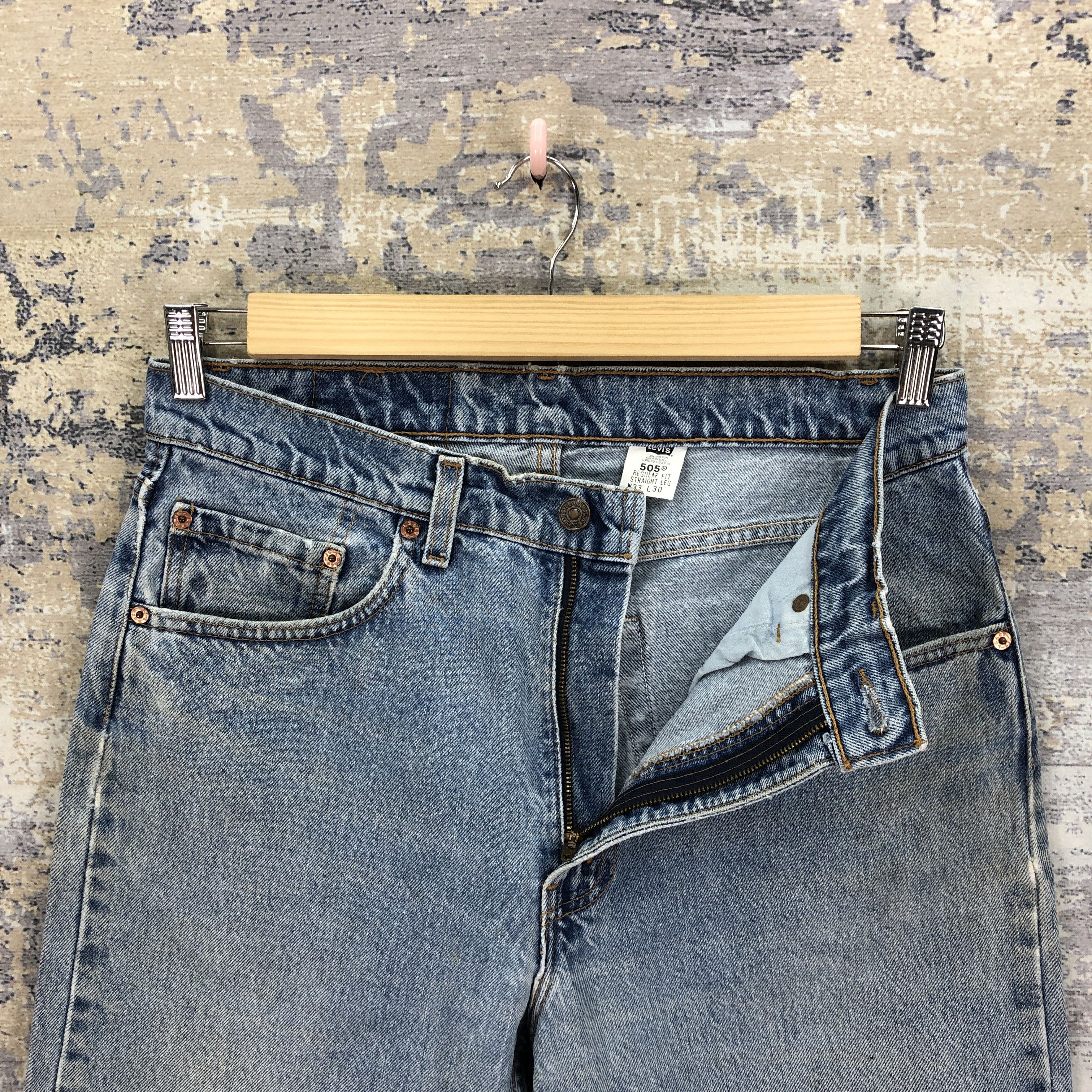 Levi's Vintage 90s Levis 505 Stone Wash Jeans Levi's Faded Denim Size US 32 / EU 48 - 6 Thumbnail