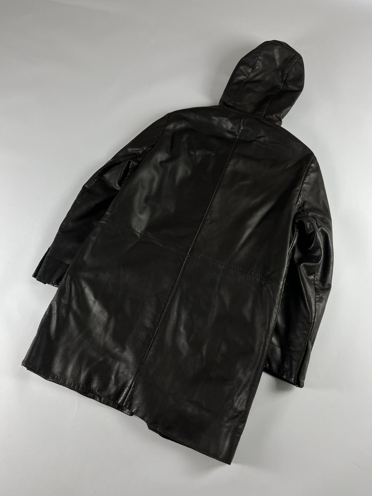 Prada Prada Belted Premium Leather Long Jacket FW 1999 Size US L / EU 52-54 / 3 - 10 Thumbnail