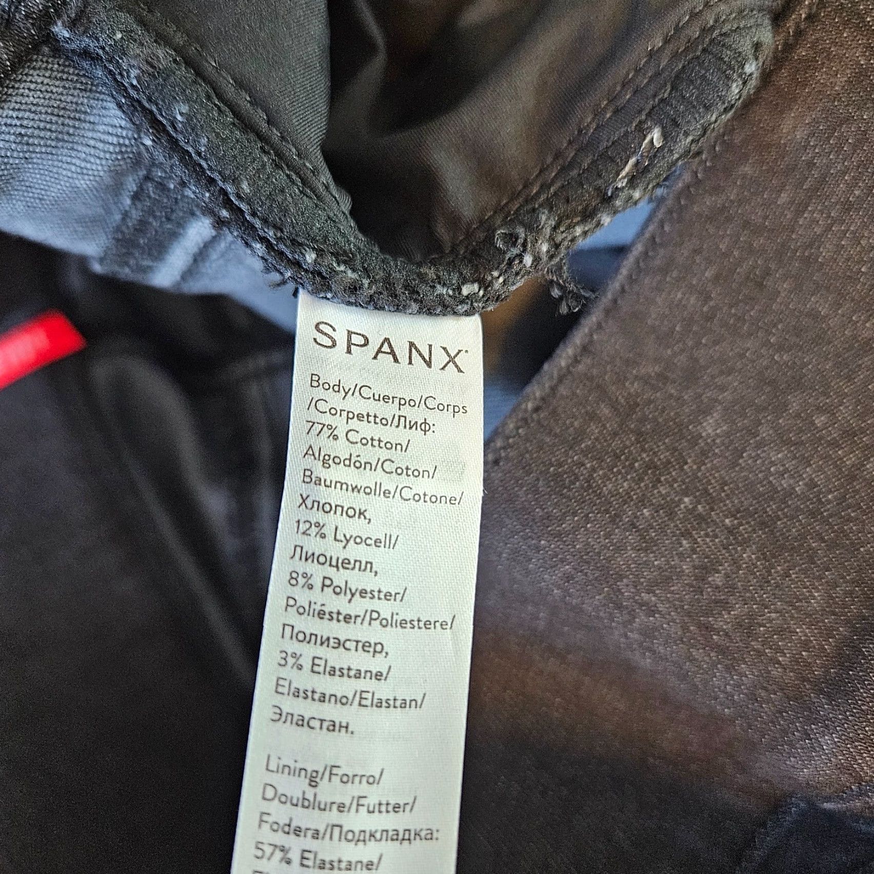 Spanx Spanx Womens Skinny Jeans Sz 1X Black Distressed High Rise Raw Hem Jeans Women's Plus Size 1X Distressed Black Size 40" / US 18 - 6 Thumbnail