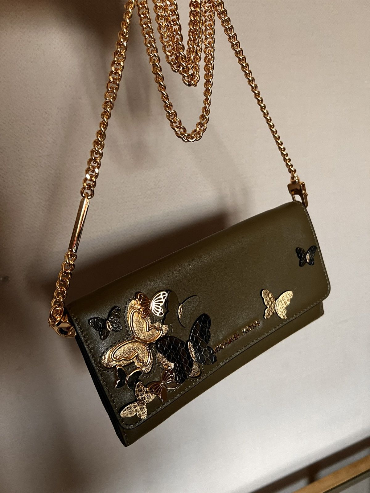 Michael Kors Large Butterfly Embellished Convertible Chain Wallet Size ONE SIZE - 3 Thumbnail