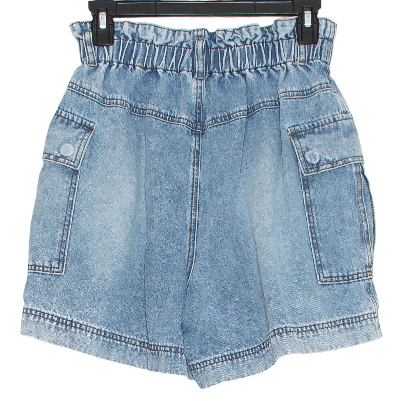 BLANKNYC BLANKNYC Denim Cargo Shorts Paperbag Waist High Rise Blue S Size 25" / US 0 / IT 36 - 5 Thumbnail