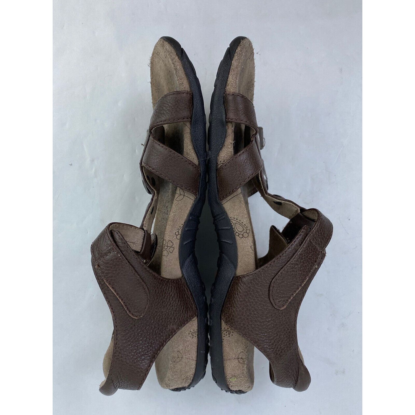 Taos Taos Sandals sz 7 Treasure Brown Leather Slingback Shoes Size US 7 / IT 37 - 3 Thumbnail