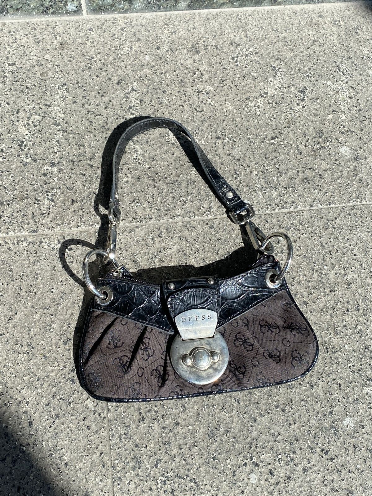 Guess Guess small monogram metallic Y2K designer bag Size ONE SIZE - 2 Thumbnail