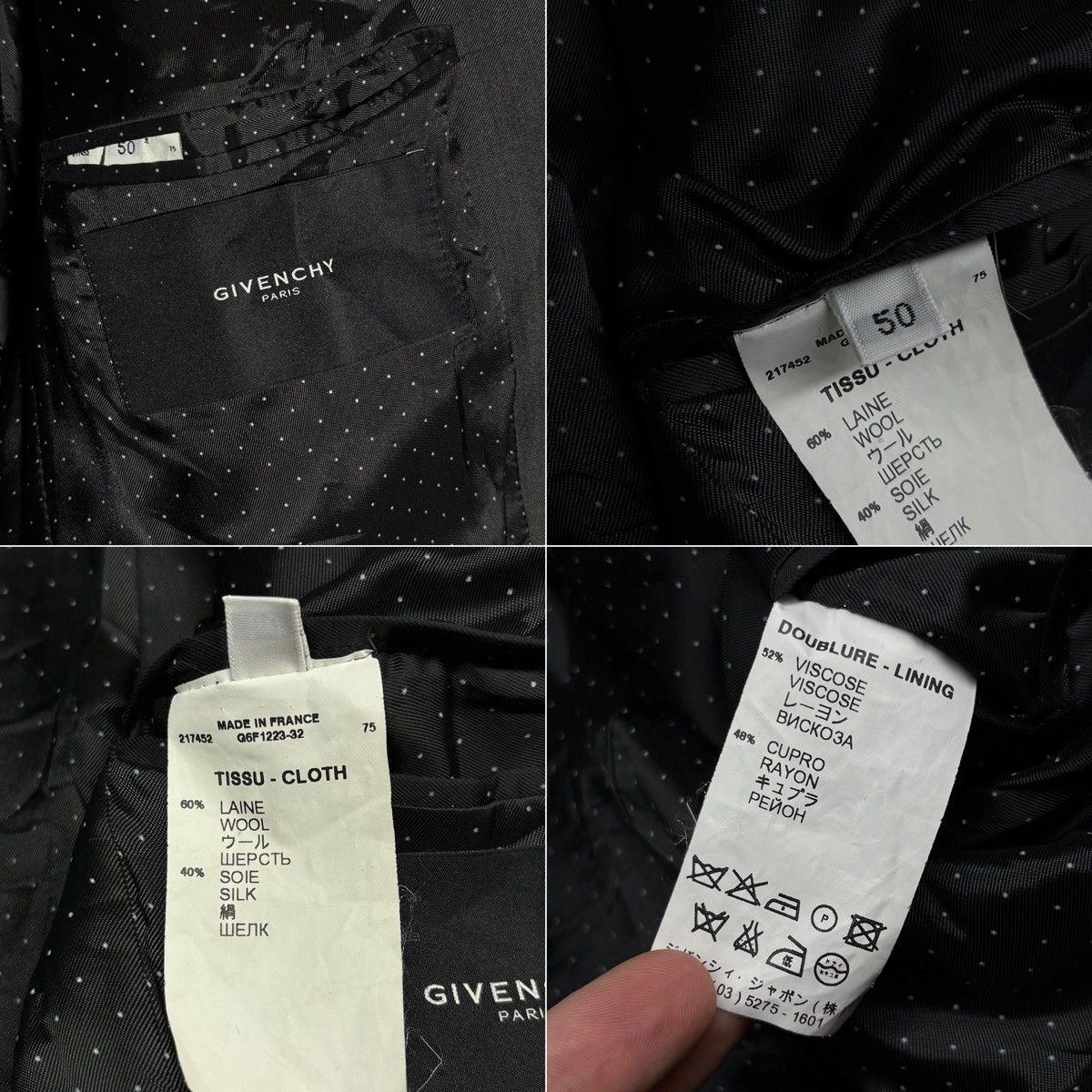 Givenchy Givenchy Paris Shiny Charcoal Grey Blazer Wool Silk Jacket Size 50R - 23 Thumbnail