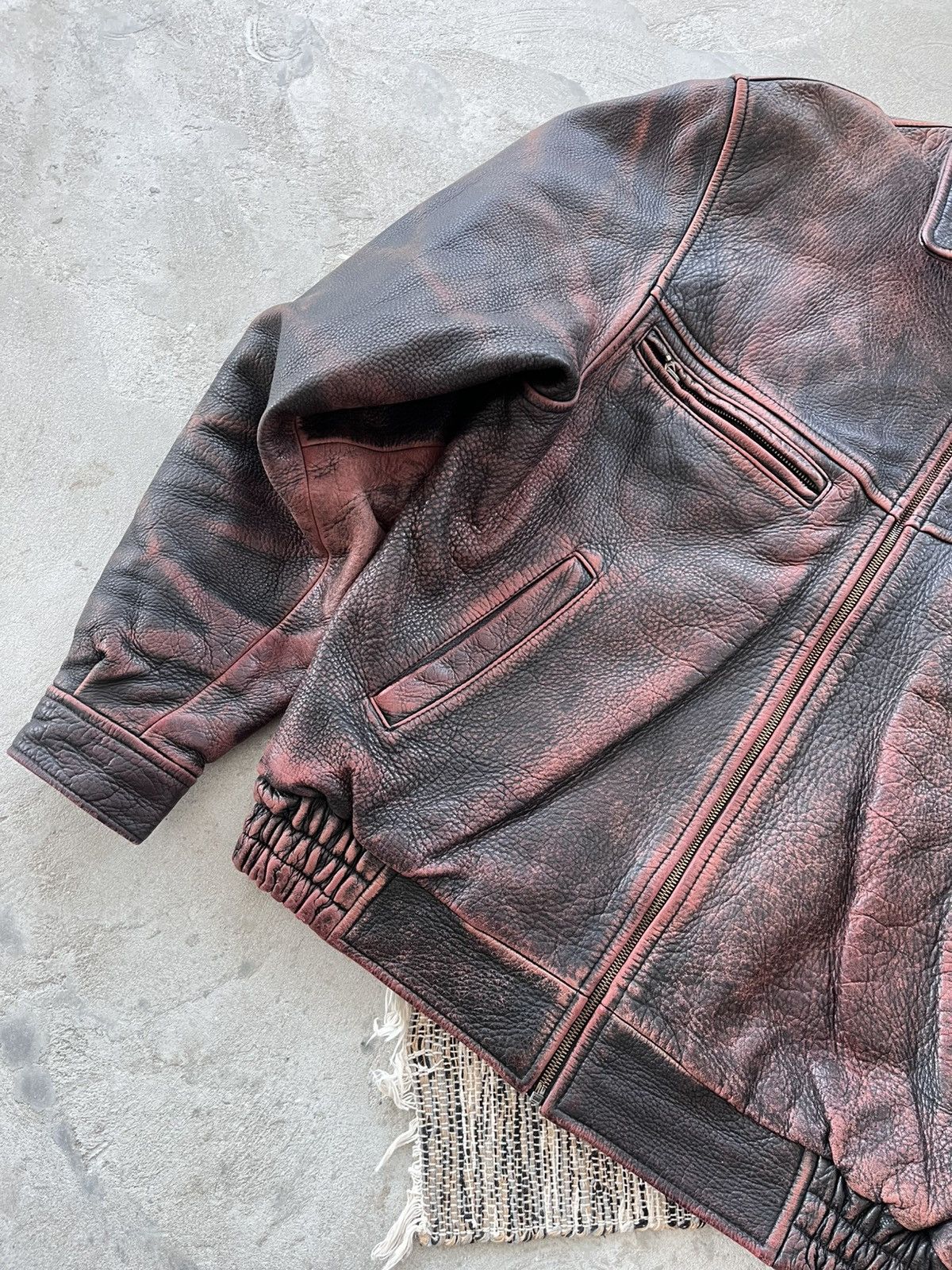 Genuine Leather Hype Vintage Coach Black Red Leather Bomber Jacket Y2K Sk8 Size US XL / EU 56 / 4 - 11 Thumbnail