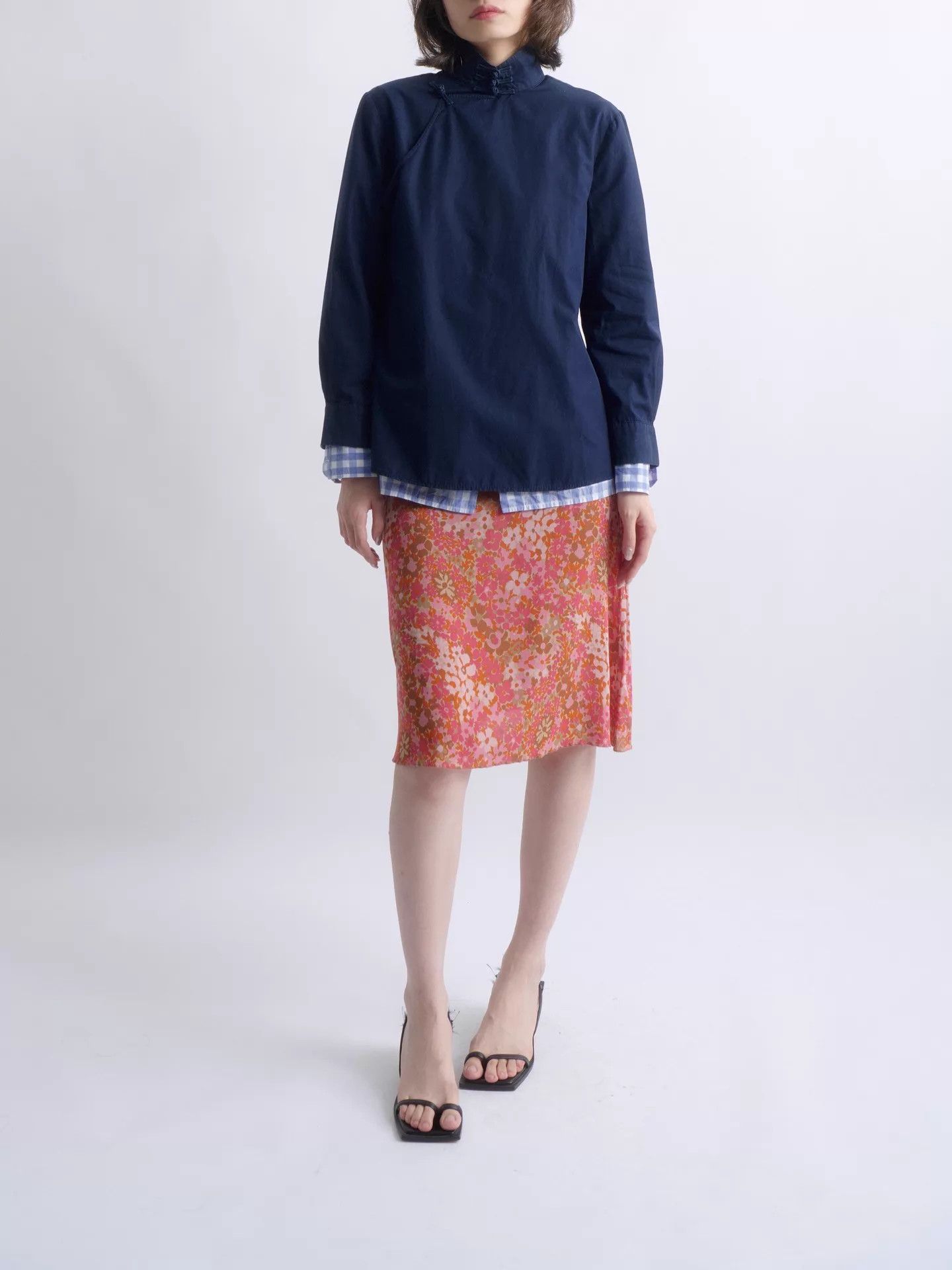Miu Miu MIU MIU 2003 SS Navy Blue Slanted Placket Frog Jacket Size S / US 4 / IT 40 - 3 Thumbnail